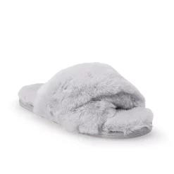 Women's LC Lauren Conrad Cross Faux Fur Slide Slippers