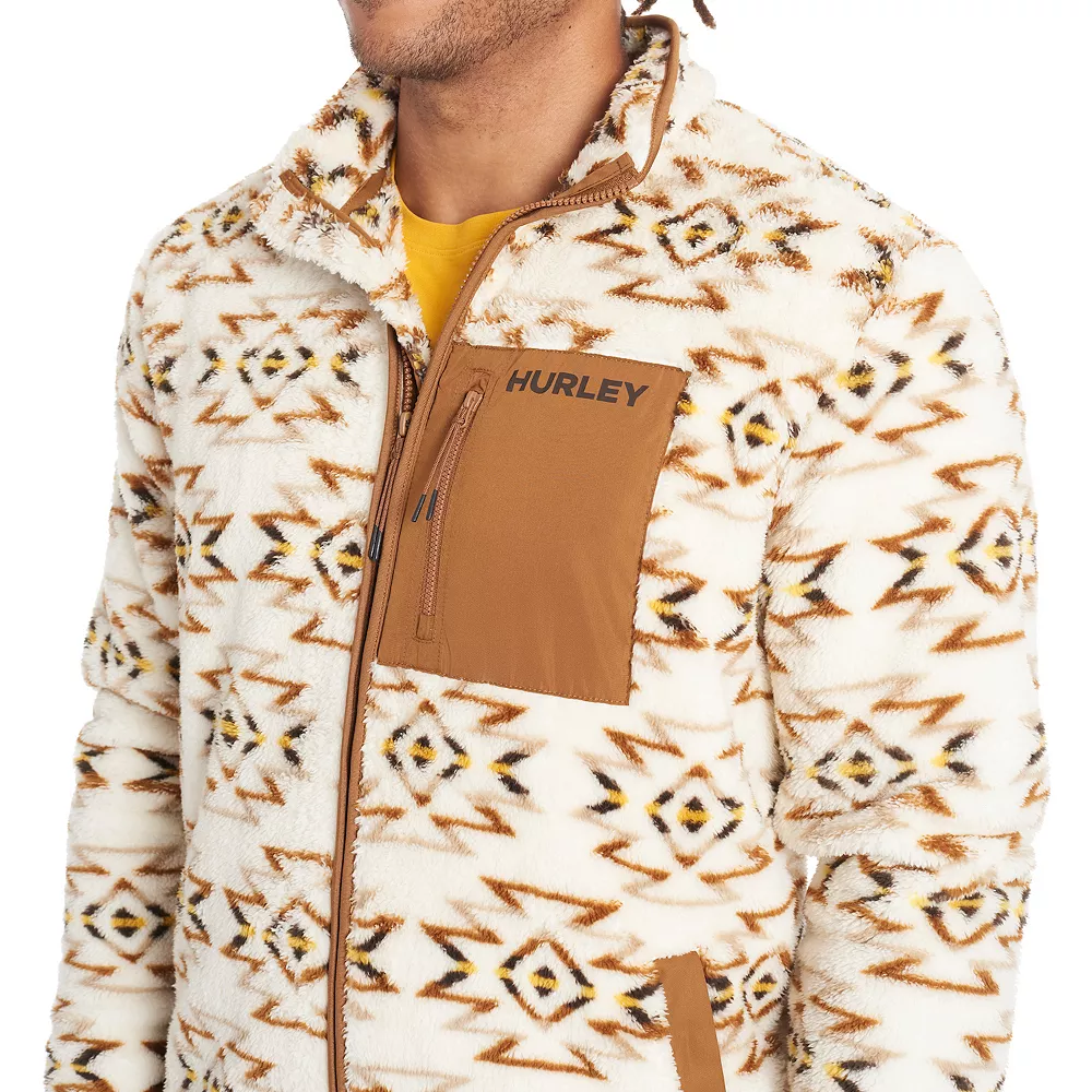 Men's Hurley Printed Sherpa Jacket - Image 6