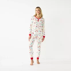 Petite LC Lauren Conrad Jammies For Your FamiliesĀ® Holiday Village Pajama Set