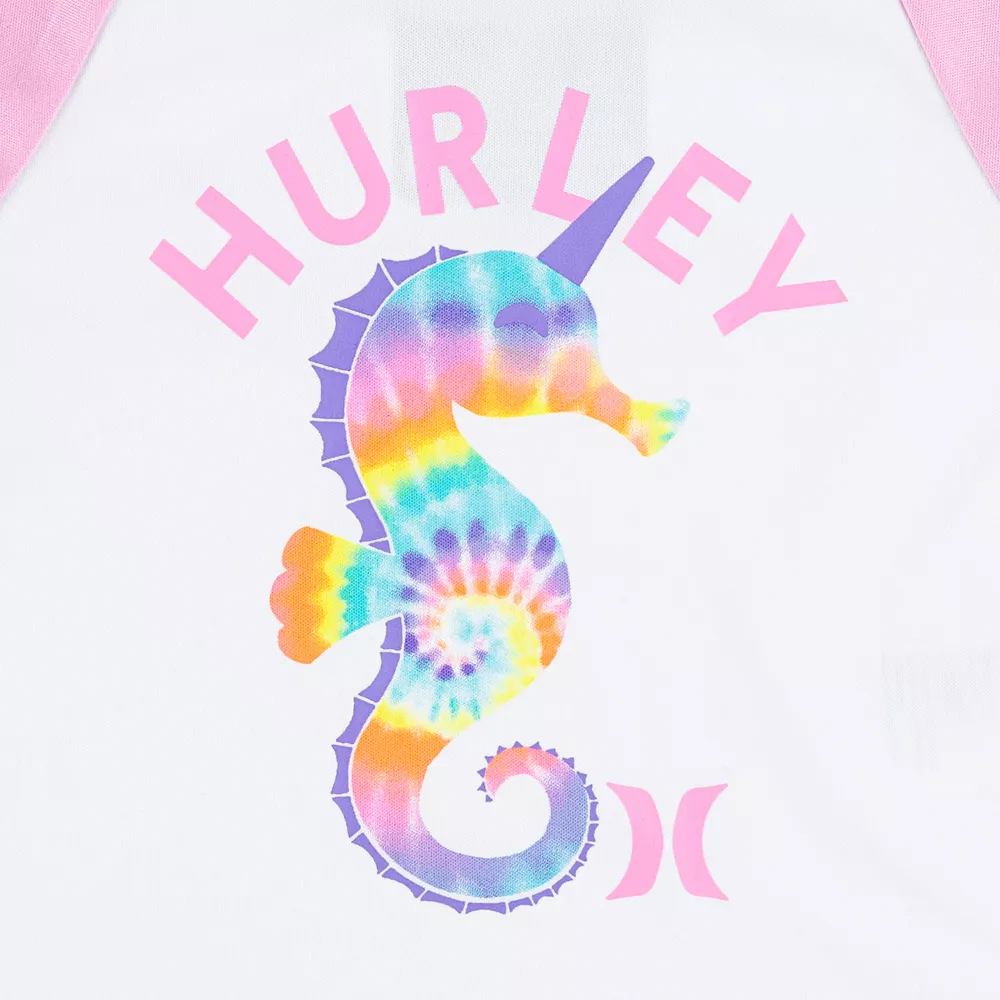 Baby Girl Hurley UPF Swim & Bucket Hat Set - Image 4