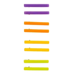 SO® 8 Pack Bright Multi Skinny Hair Clip Set