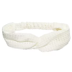 SO® White Textured Twist Headwrap