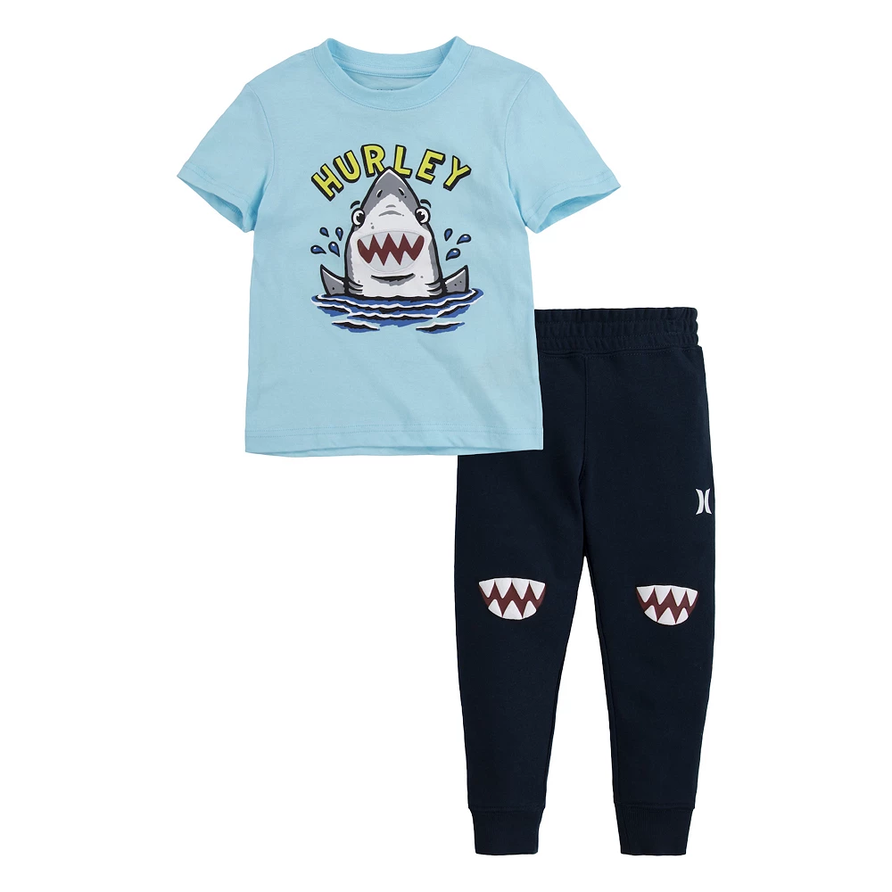 Toddler Boys Hurley Animal Tee and Joggers Set - Image 2