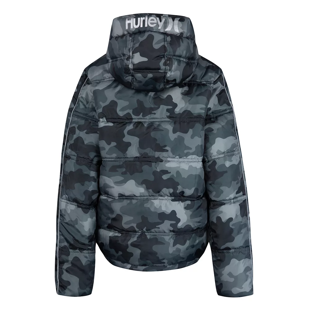 Boys 4-7 Hurley Racer Stripe Puffer Jacket - Image 4