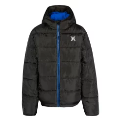 Boys 4-7 Hurley Racer Stripe Puffer Jacket
