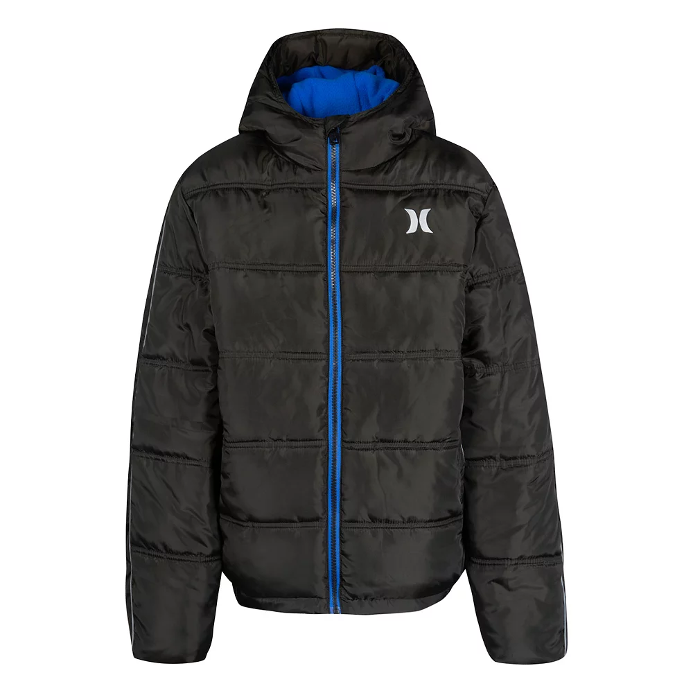 Boys 4-7 Hurley Racer Stripe Puffer Jacket