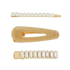 SO® Gold-Tone Hair Clips 3 Pack