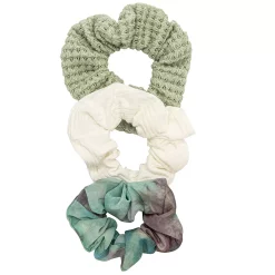 SO® Light Green Tie Dye Scrunchie Set