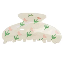 SO® White Tulip Printed Claw Clip