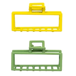 SO® Yellow And Green Rubberized Metal Claw Clip Set